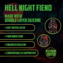 Shots Ouch Hell Night Fiend Silicone Dildo Red/Black 18 cm