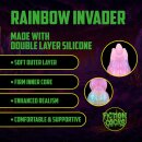 Shots Ouch Rainbow Invader Silicone Dildo Rainbow 19 cm