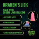 Shots Ouch Krakens Lick Dildo Silikon Blau/Rot 15 cm