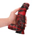 Shots Ouch Dark Lycan Spawn Silicone Dildo Red/Black 18.5 cm