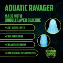 Shots Ouch Aquatic Ravager Silicone Dildo Blue 17 cm