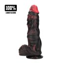 Shots Ouch Infernal Demon Dildo Silikon Rot/Schwarz 21,5 cm
