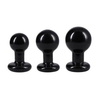 Doc Johnson The Classic Round Butt Plug 3er Set Schwarz