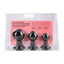Doc Johnson The Classic Round Butt Plug 3er Set Schwarz