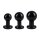 Doc Johnson The Classic Round Butt Plug 3er Set Schwarz