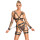 ZADO Leder Harness Set mit Handfesseln Schwarz S/M