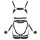 ZADO Leder Harness Set mit Handfesseln Schwarz S/M