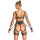 ZADO Leather Harness Set with Wrist Cuffs Black L/XL