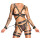 ZADO Leather Harness Set with Wrist Cuffs Black L/XL