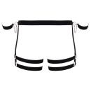 Svenjoyment Hip Harness with Ring and Wrist Cuffs Black 2XL/3XL