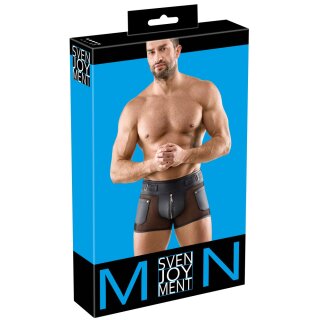Svenjoyment Enge Pants mit Netz-Einsätzen Schwarz S