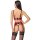 Cottelli Collection Ouvert Suspender Set Dark Red/Black L 3-Piece
