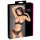 Cottelli Collection Ouvert Set with Shelf Bra and Briefs XL Black