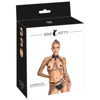 You2Toys Bad Kitty Harness Set with Chains Black S-L