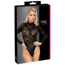 Cottelli Collection Spitzen Riobody mit Langarm XL Schwarz
