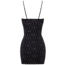 Cottelli Collection Glitzer-Minikleid Zickzack Schwarz M
