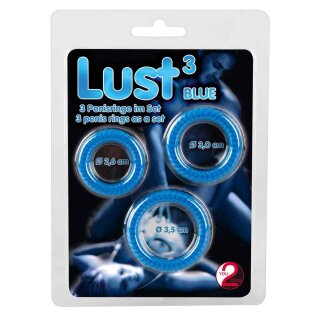 Lust 3 Penisringe Blue