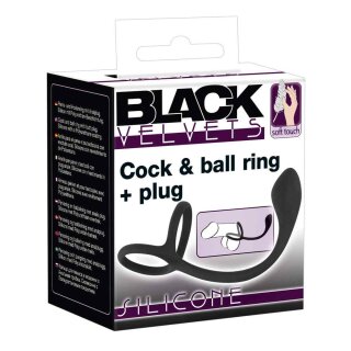 Black Velvets Cock + Ball ring