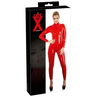 Latex Catsuit red L