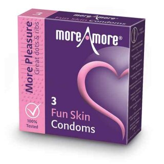 MoreAmore Condom Fun Skin 3 pcs