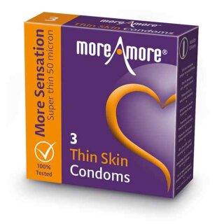 MoreAmore - Condom Thin Skin 3 pcs