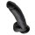 King Cock with Balls Dark 23cm