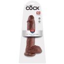 King Cock - with Balls Brown 25,5 cm
