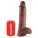 King Cock - with Balls Brown 25,5 cm