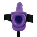 7" Vibrating Hollow Strap-on