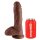 King Cock with Balls Brown 20.5cm