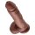 King Cock with Balls Brown 20.5cm