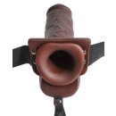 9" Hollow Squirting Strap-on with Balls