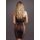 Knee-Length Lace and Fishnet Dress - Black One Size