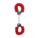 Ouch! - Pleasure HandHandschellen Plüsch - rot - Bondage - Fetish