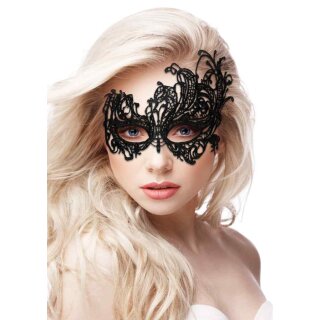 Royal Black Lace Mask  - Black
