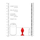 Diamond Heart Butt Plug - Regular - Red 2,8 cm