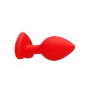 Diamond Heart Butt Plug - Regular - Red 2,8 cm