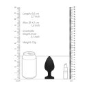 Diamond Heart Butt Plug - Extra Large - Black 4,1 cm