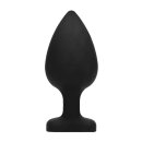 Diamond Heart Butt Plug - Extra Large - Black 4,1 cm