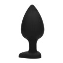 Diamond Heart Butt Plug - Extra Large - Black 4,1 cm