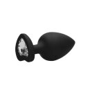 Diamond Heart Butt Plug - Extra Large - Black 4,1 cm