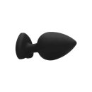 Diamond Heart Butt Plug - Extra Large - Black 4,1 cm