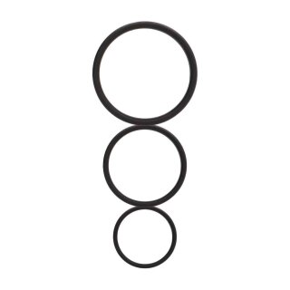 Flat Cock Ring Set  Black