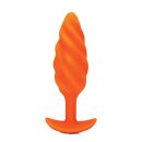 B-Vibe - Texture Plug Swirl Orange