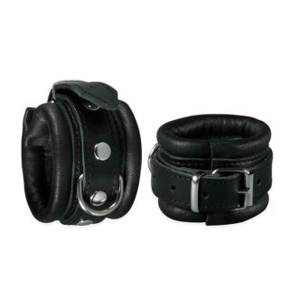 Leather Handcuffs Black 5 cm