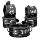 Leather Anklecuffs Black 6,5 cm