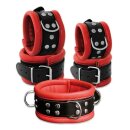 Leather Handcuffs Red 6,5 cm