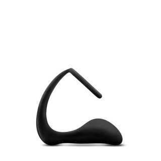 Anal Adventures Cock Ring Plug Black