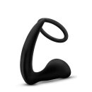 Anal Adventures Cock Ring Plug Black