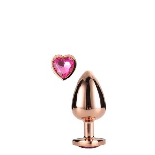 Gleaming Love Rose Gold Plug Small